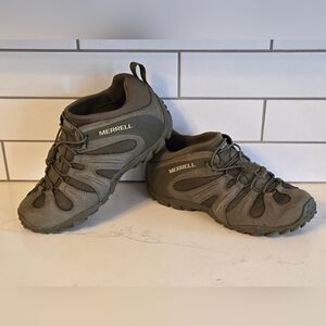 Merrell Chameleon Stretch Tactical Work Shoes Men's Size 9 Vibram Soles OD Green